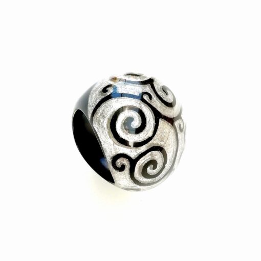 Ring Swirl Silver Black - Image 4