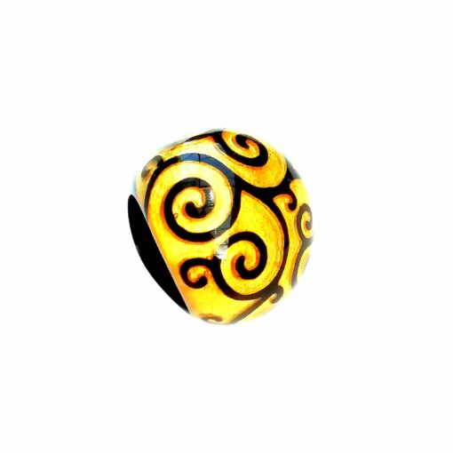 Ring Swirl Gold Black - Image 3