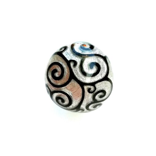 Ring Swirl Silver Black - Image 3