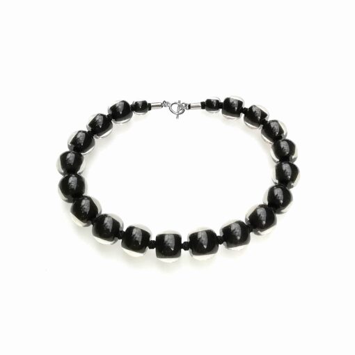 Necklace Black - Bead size 3 (T-Bar) 52cm