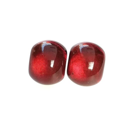 Earrings Burgundy - Stud (20mm Tall) - Image 3