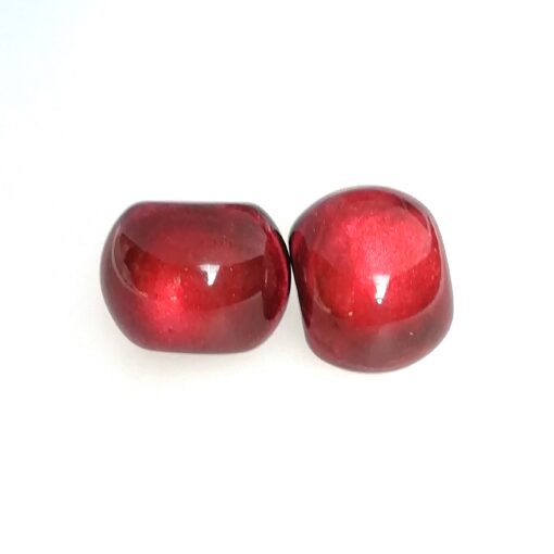 Earrings Burgundy - Stud (20mm Tall) - Image 2