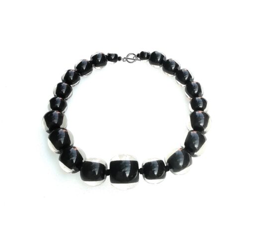 Necklace Black - Bead size 1-3 (T-Bar) 54cm