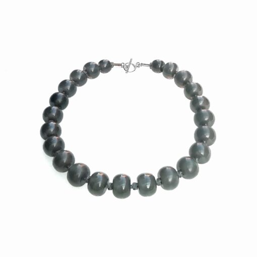 Necklace Dark Grey - Bead size 4 (T-Bar) 52cm