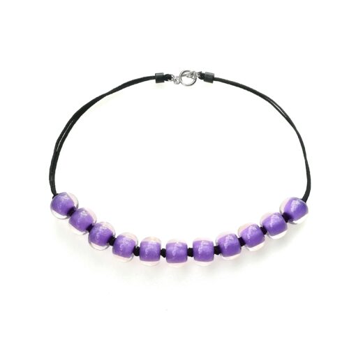 Necklace Purple T-Bar 52cm