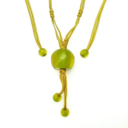 Necklace Green Bead Size 1 (Adjustable)