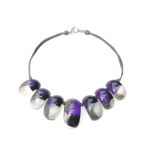 Necklace Violet Cloud, T-Bar (48cm)
