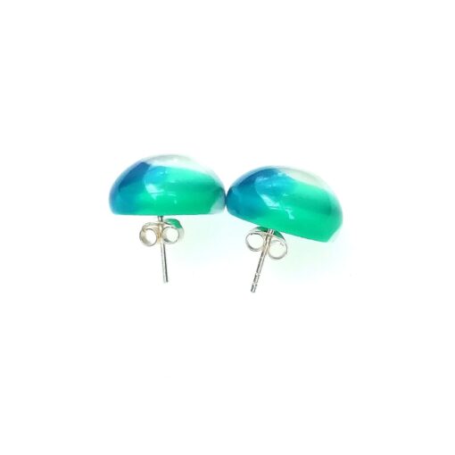 Earrings Blue Lagoon - Stud (17mm) - Image 2
