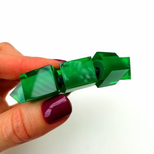 Bracelet Vivid Green Elastic Band - Cube Size 4 (M) - Image 2