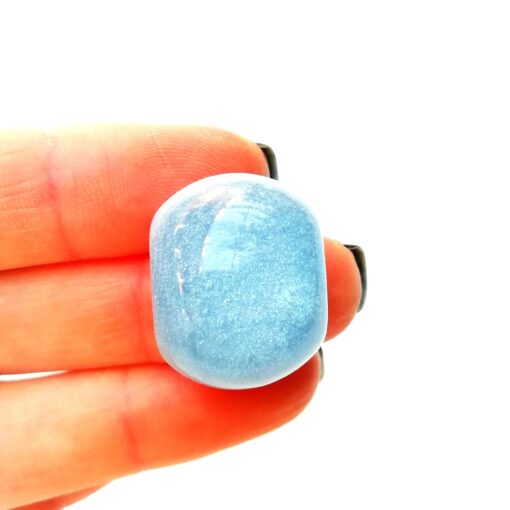 Earrings Sky Blue - Stud (20mm Tall) - Image 2
