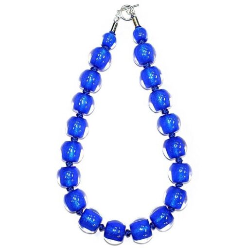Necklace Blue T-Bar 52cm (Bead size 3)