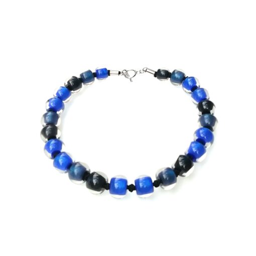 Necklace Midnight Blue T-Bar 52cm (Bead size 4)