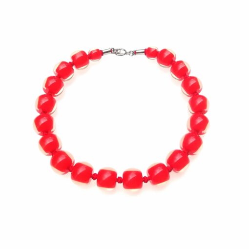 Necklace Chilli Red T-Bar 52cm (Bead size 3)