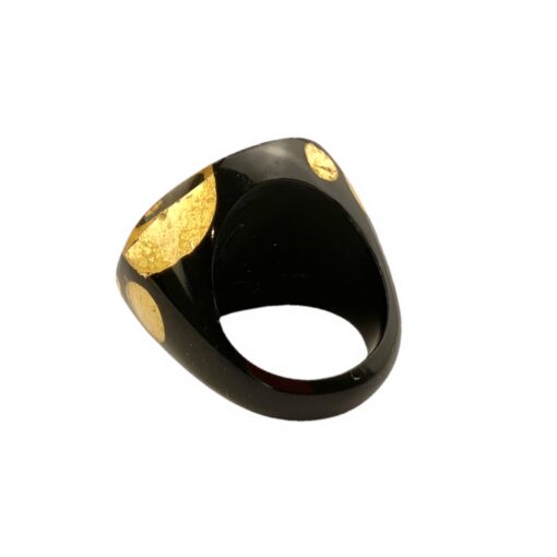 Ring Gold Dots Black - Image 2