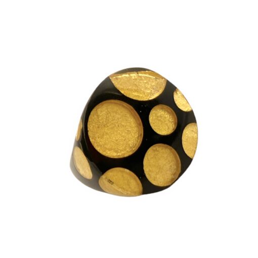 Ring Gold Dots Black