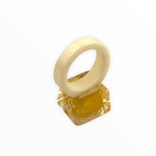 Ring White and Gold with Rose patterns - Image 2