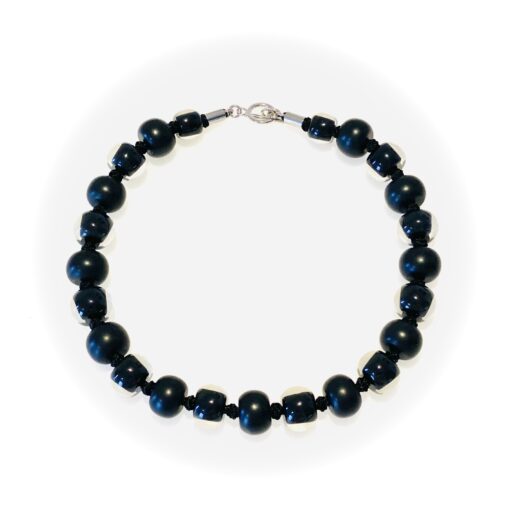 Necklace Black Matt- Bead size 4 (T-Bar) 52cm