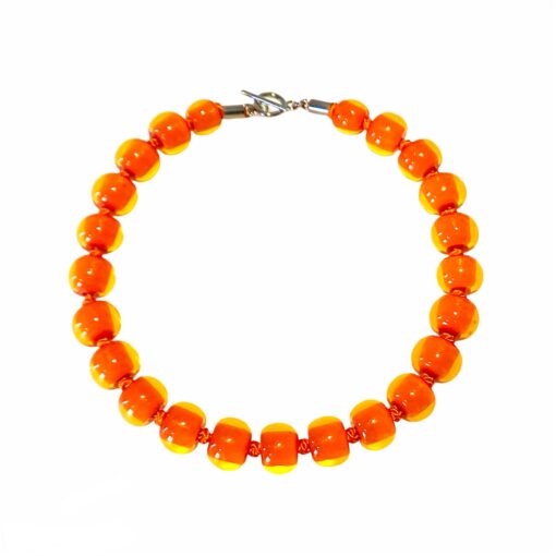 Necklace Orange T-Bar 52cm (Bead size 4)