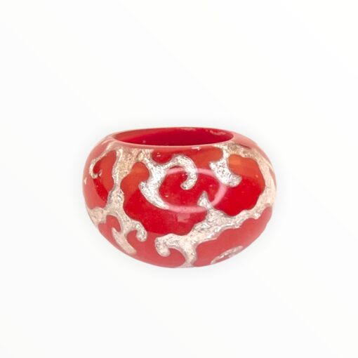 Ring Red and Silver
