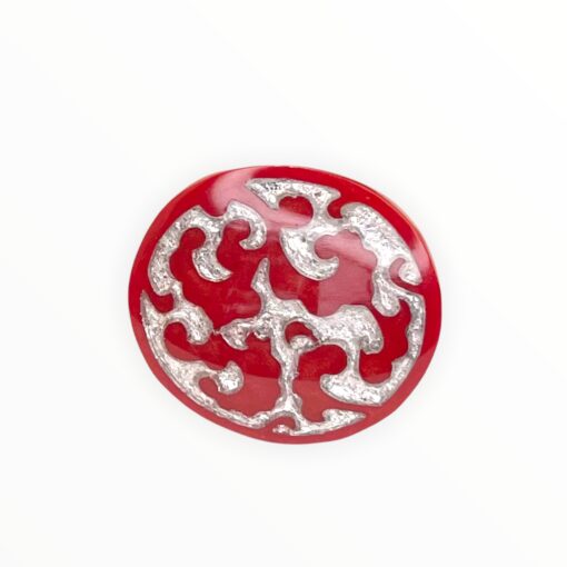 Ring Red and Silver