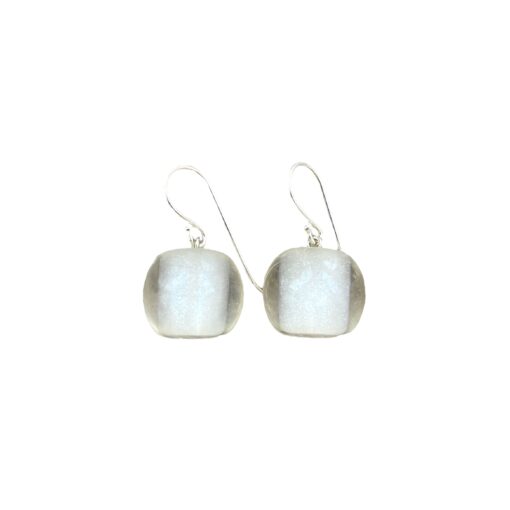 Earrings White Short Hook - Bead size 5