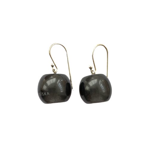 Earrings Dark Grey Short Hook - Bead size 5
