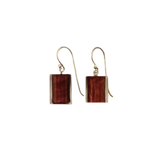 Earrings Square Burgundy - Cube size 4