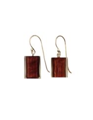 Earrings Square Burgundy - Cube size 4